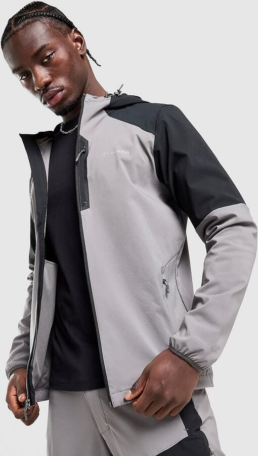 Columbia Tech Softshell Hooded Jacket Grijs- Heren Grijs
