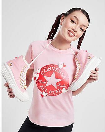Converse Heart Chuck T-Shirt Pink- Dames