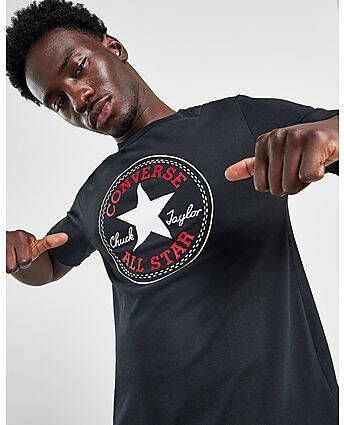 Converse Large Logo T-Shirt Black- Heren
