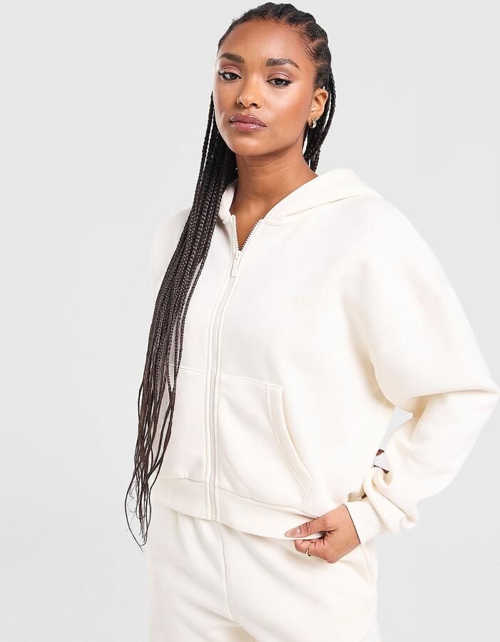 DAILYSZN Cropped Hoodie Crème- Dames Crème