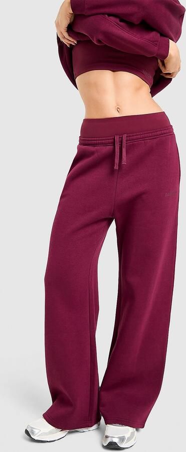 DAILYSZN Everyday Wide Leg Joggers Active Maroon- Dames Active Maroon