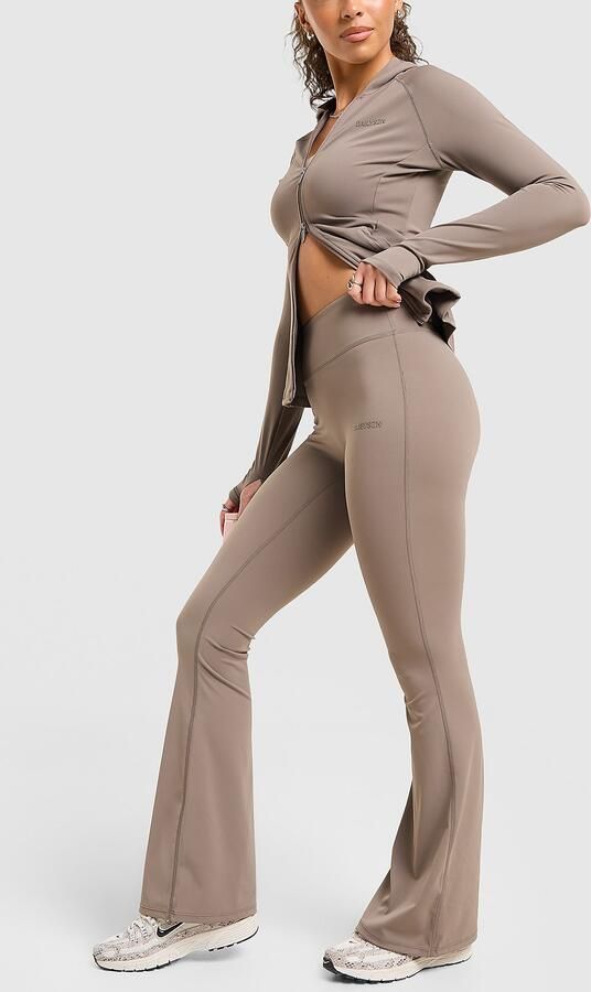 DAILYSZN Sculpt Flare Leggings Bruin- Dames Bruin