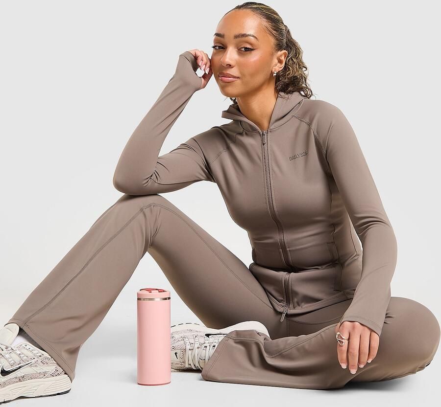 DAILYSZN Sculpt Full Zip Hoodie Bruin- Dames Bruin
