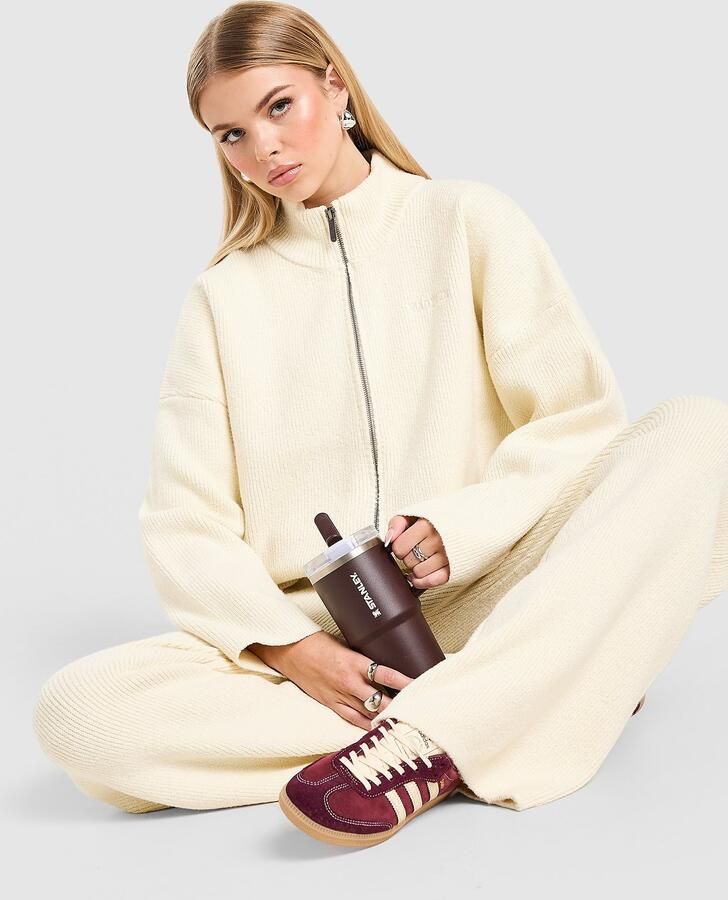 DAILYSZN Snug Full Zip Sweatshirt Crème- Dames Crème