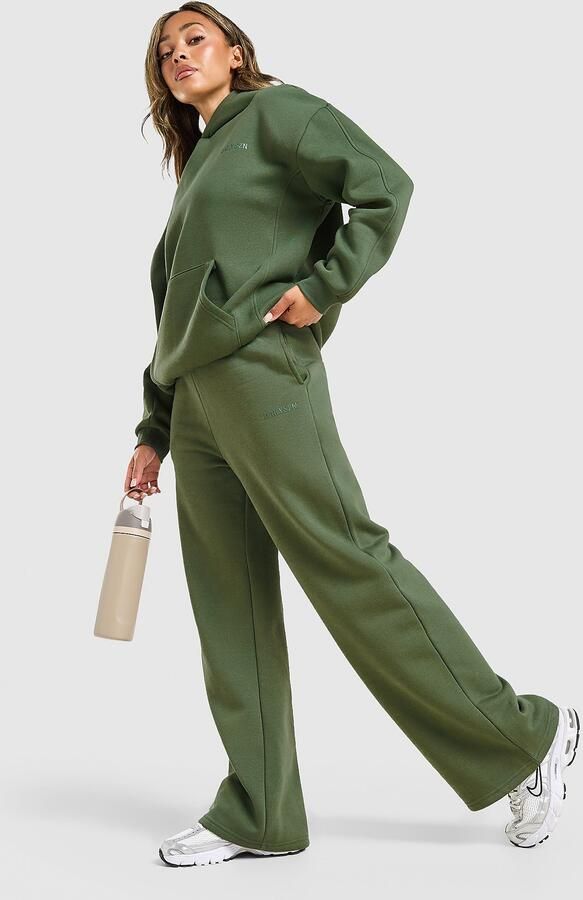 DAILYSZN Toasted Wide Leg Joggers Groen- Dames Groen