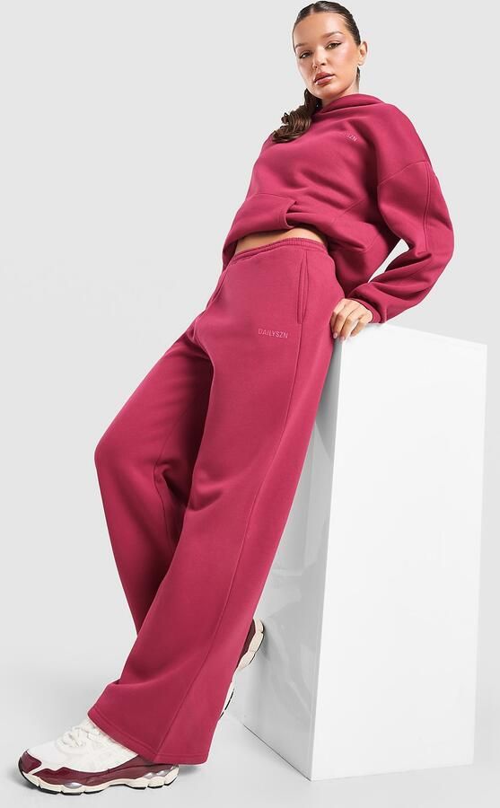 DAILYSZN Toasted Wide Leg Joggers Rood- Dames Rood