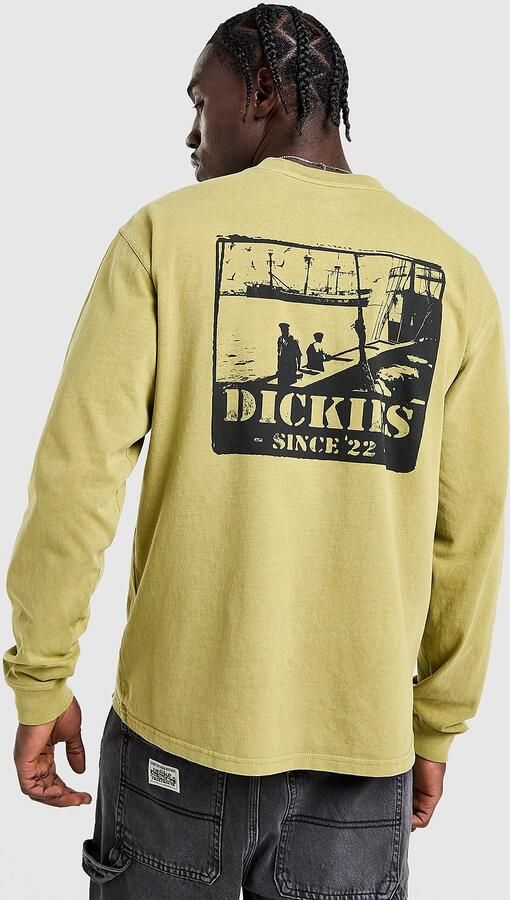 Dickies Harbour Long Sleeve T-Shirt Groen- Heren Groen