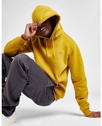 Dickies Oakport Small Logo Hoodie Yellow- Heren