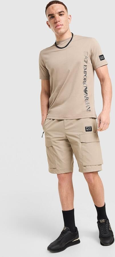 EA7 Emporio Armani Badge Woven Cargo Shorts Bruin- Heren Bruin