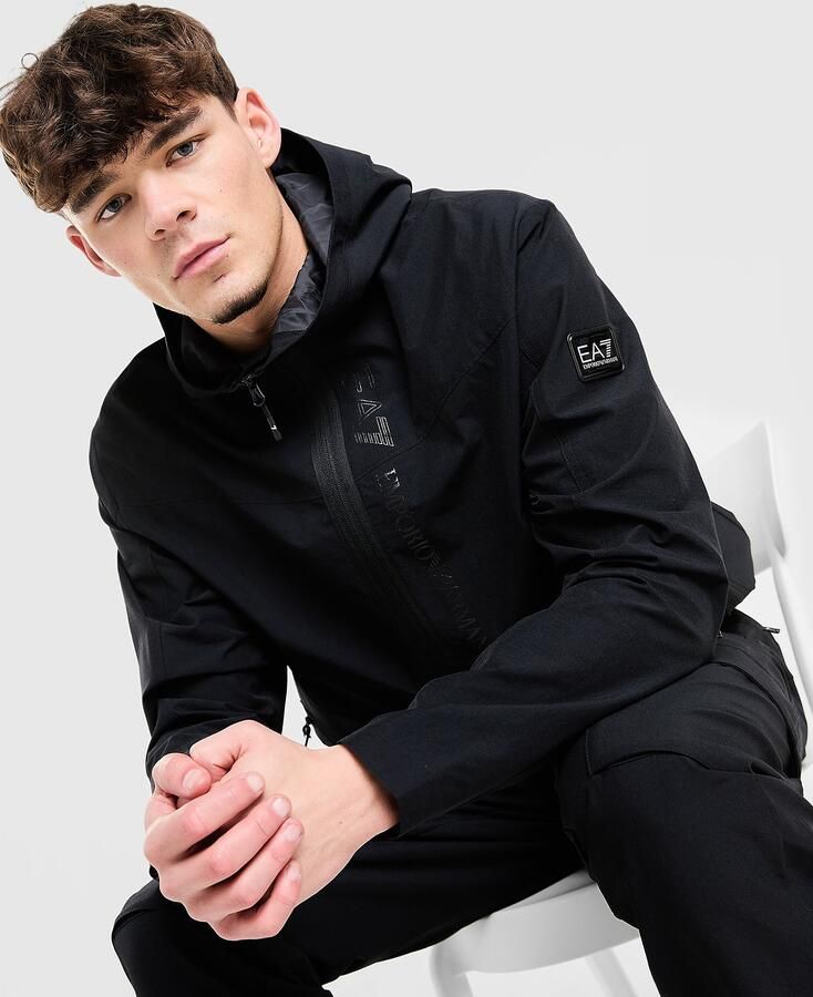EA7 Emporio Armani Badge Woven Jacket Zwart- Heren Zwart