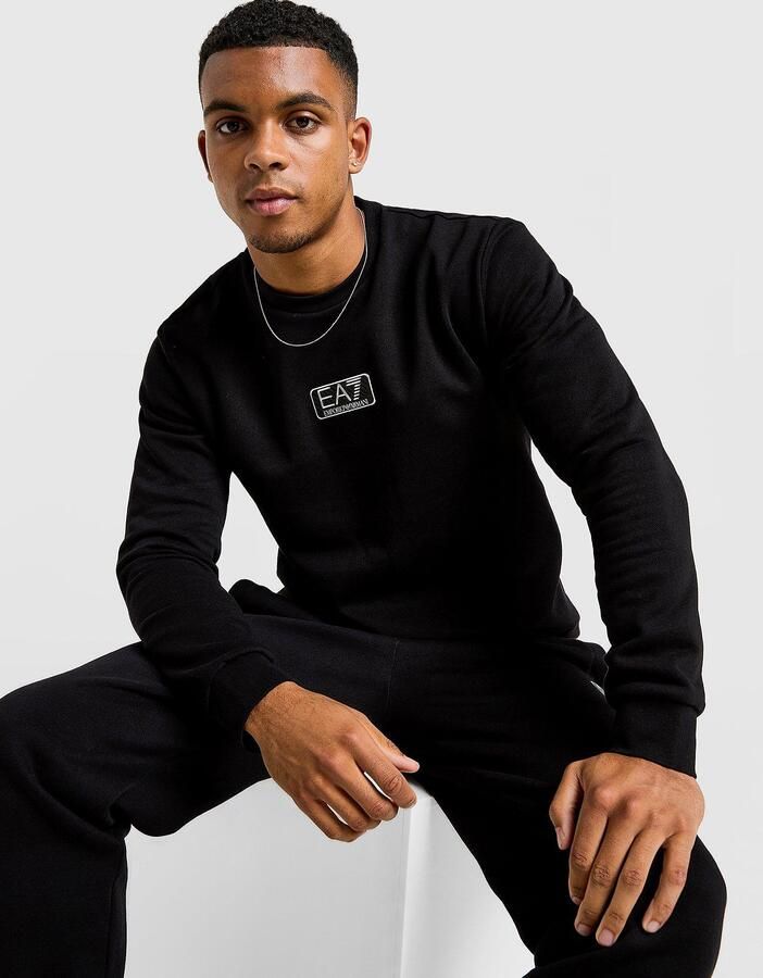 EA7 Emporio Armani Carbon Crew Sweatshirt Zwart- Heren Zwart