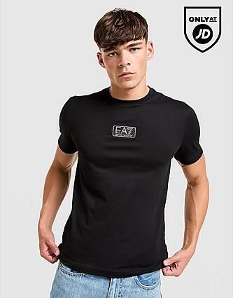 EA7 Emporio Armani Carbon Logo T-Shirt Zwart- Heren Zwart - Foto 2