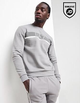 EA7 Emporio Armani Dot Graphic Crew Sweatshirt Grey- Heren Grey