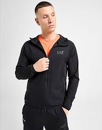 EA7 Emporio Armani Interlock Vigor Full Zip Hoodie Black- Heren Black