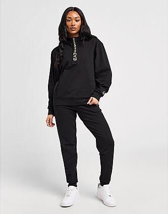 EA7 Emporio Armani Logo Placket Overhead Tracksuit Black- Dames Black
