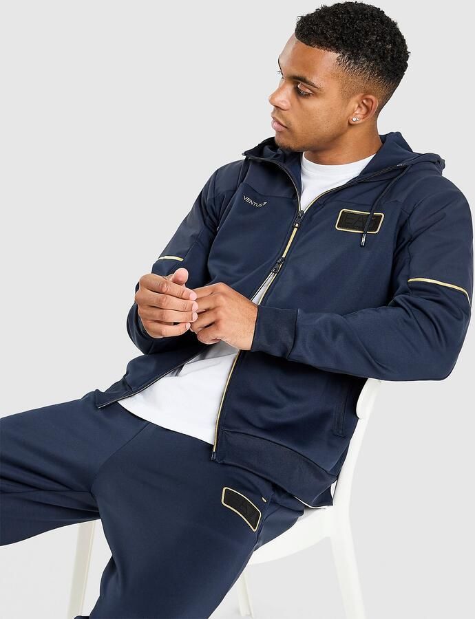 EA7 Emporio Armani Natural VENTUS7 Full Zip Hoodie Blauw- Heren Blauw