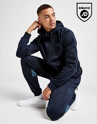 EA7 Emporio Armani Poly Full Zip Hoodie Tracksuit Blue- Heren Blue
