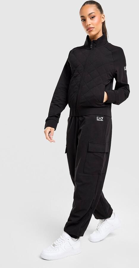 EA7 Emporio Armani Quilted Full Zip Tracksuit Zwart- Dames Zwart