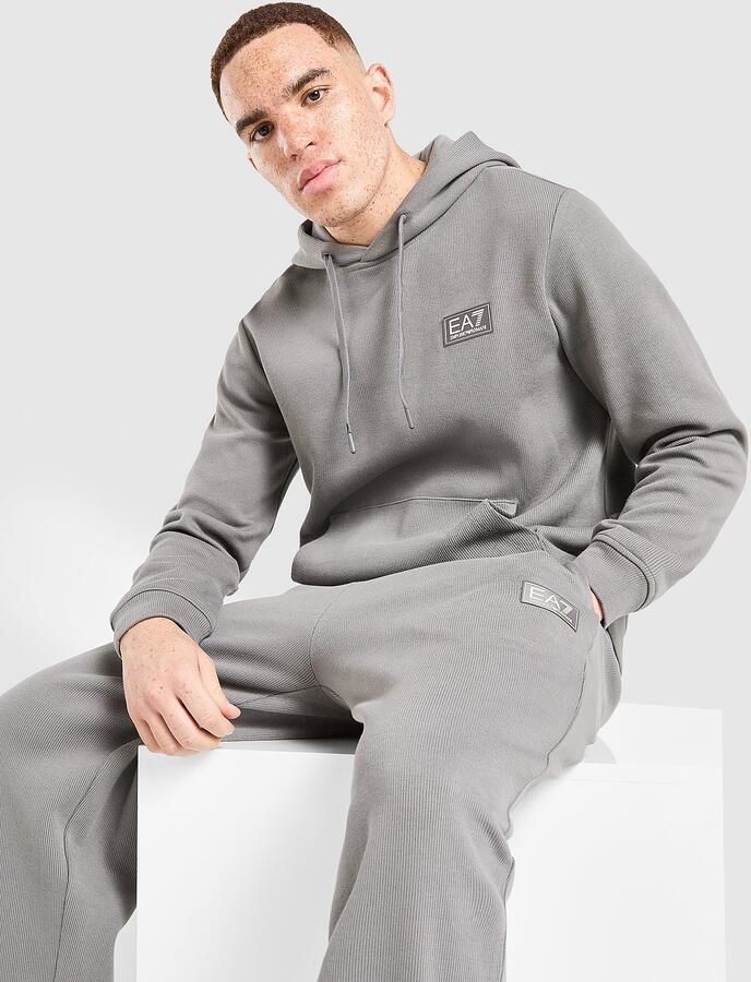EA7 Emporio Armani Refined Overhead Hoodie Grijs- Heren Grijs