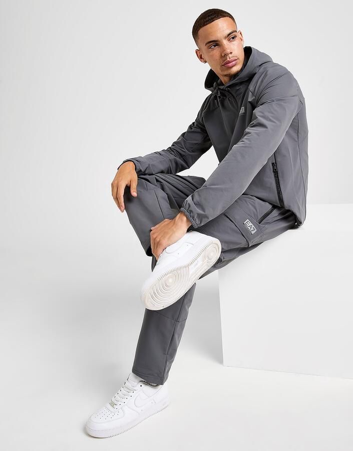 EA7 Emporio Armani Reflective Woven Cargo Pants Grijs- Heren Grijs