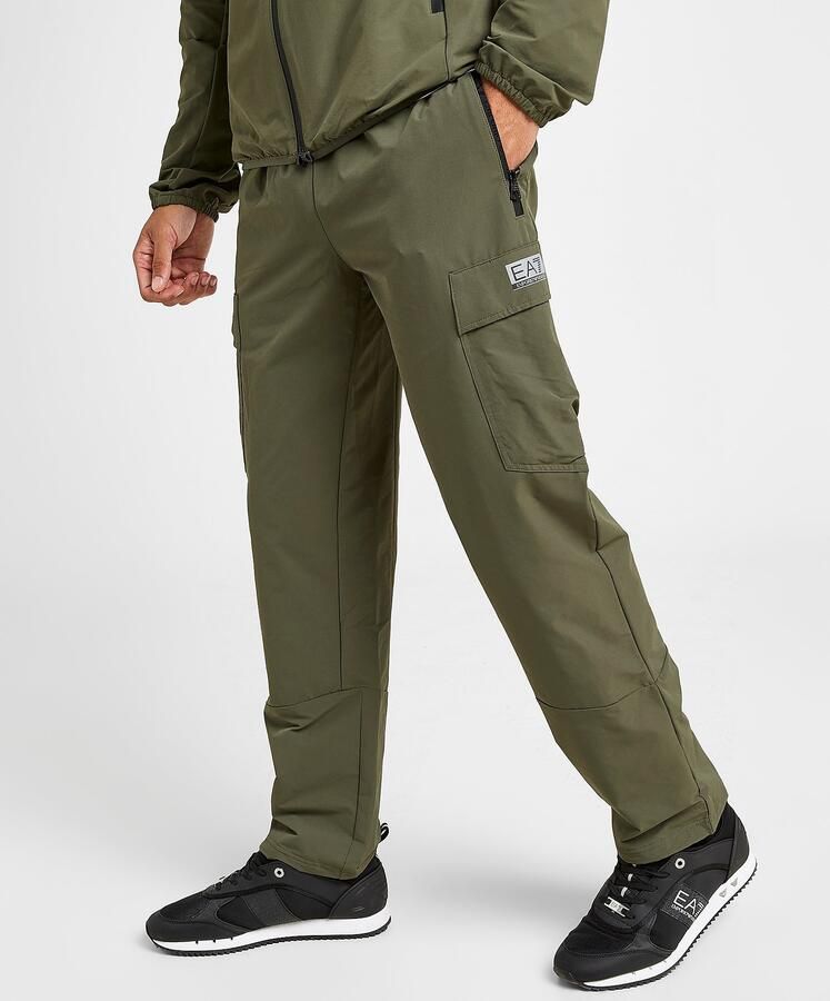 EA7 Emporio Armani Reflective Woven Cargo Pants Olive- Heren Olive