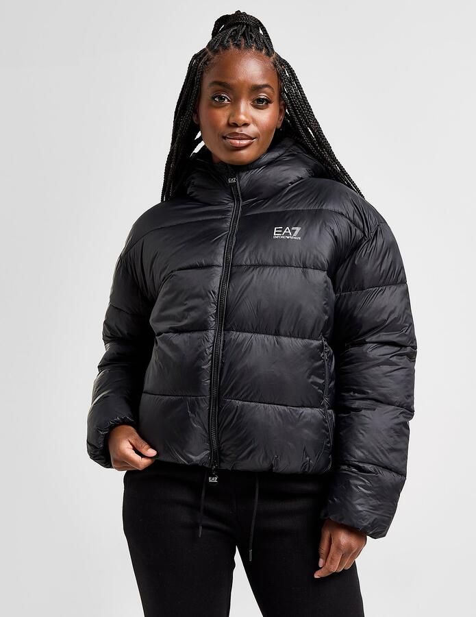 Emporio Armani EA7 Gewatteerde Calidum 7 jas met Thermore vulling Black Dames