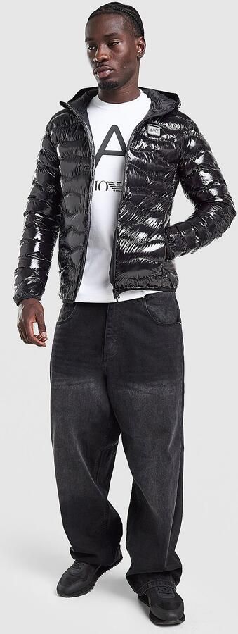 EA7 Emporio Armani Shiny Baffle Jacket Zwart- Heren Zwart