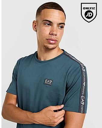 EA7 Emporio Armani Tape Badge T-Shirt Blue- Heren Blue