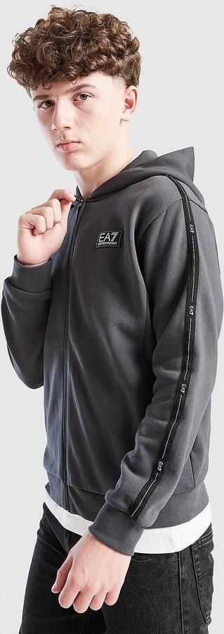 EA7 Emporio Ar i Tape Full Zip Fleece Hoodie Junior Grijs Kind Grijs