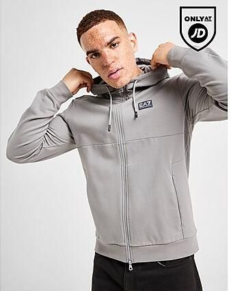 EA7 Emporio Armani Tape Full Zip Hoodie Grey- Heren Grey