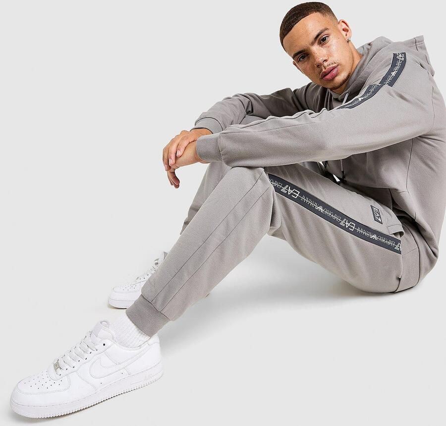 EA7 Emporio Armani Tape Large Logo Joggers Grijs- Heren Grijs