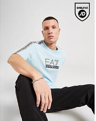EA7 Emporio Armani Tape Large Logo T-Shirt Lblue- Heren Lblue