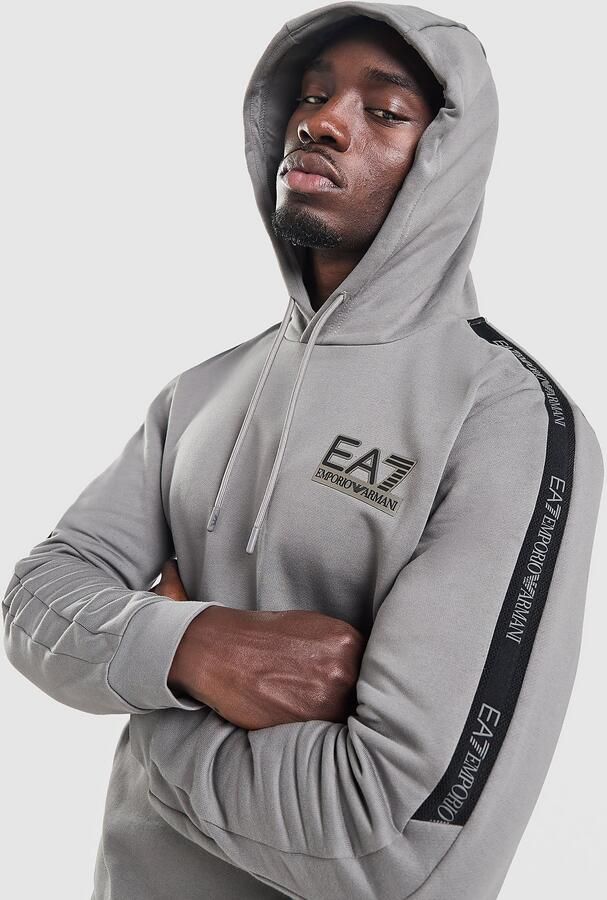 EA7 Emporio Armani Tape Logo Hoodie Grijs- Heren Grijs