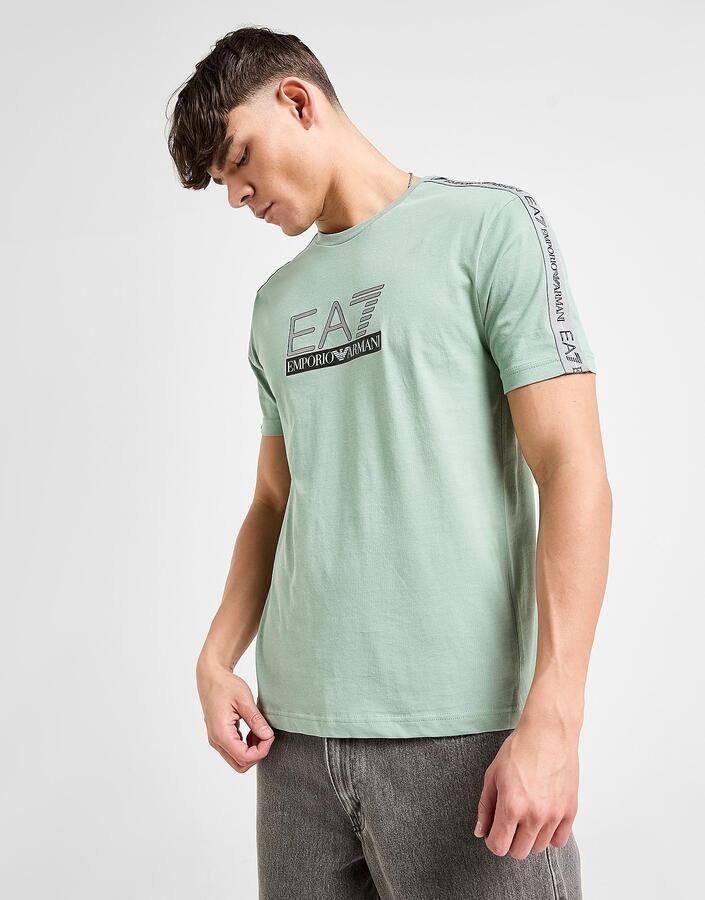 EA7 Emporio Armani Tape Logo T-Shirt Groen- Heren Groen