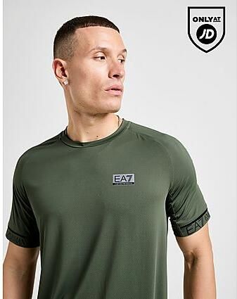 EA7 Emporio Armani Tape Sleeve Poly T-Shirt Olive- Heren Olive
