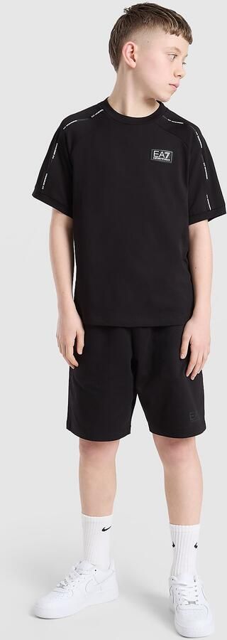 EA7 Emporio Ar i Tape T-Shirt Junior Zwart Kind Zwart