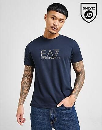 EA7 Emporio Armani Tech Logo T-Shirt Navy- Heren Navy