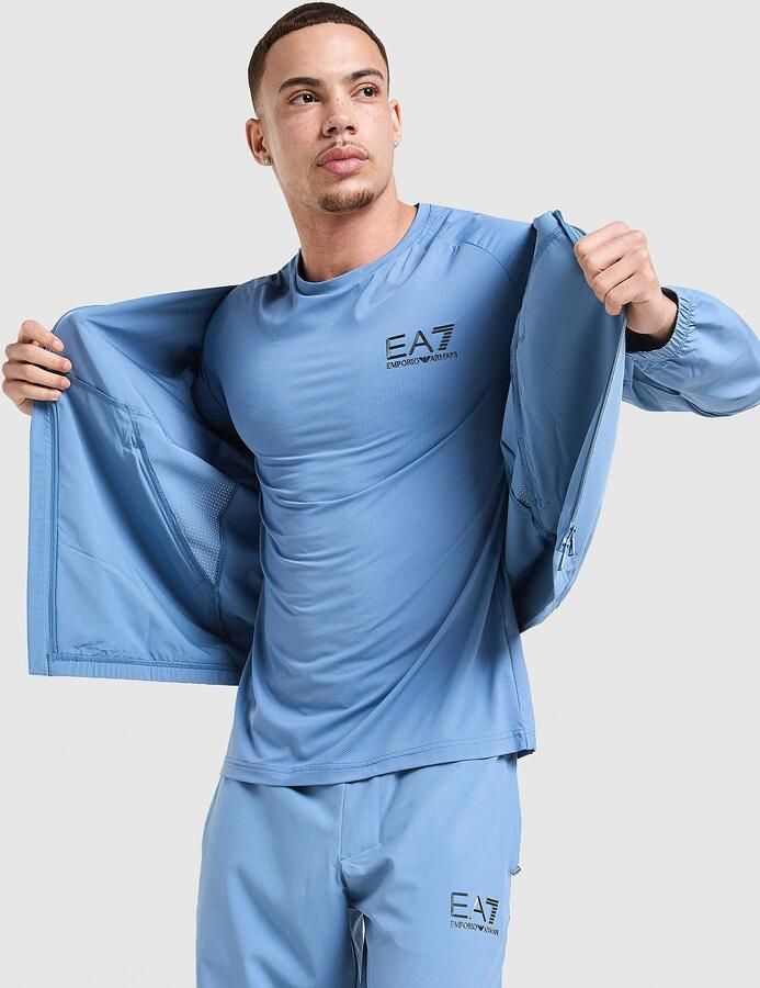 EA7 Emporio Armani Tech Sleeve T-Shirt Blauw- Heren Blauw