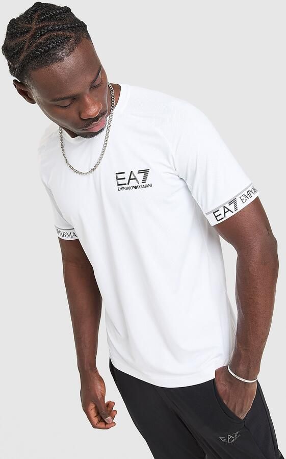 EA7 Emporio Armani Tech Sleeve T-Shirt Wit- Heren Wit