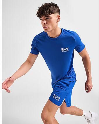 EA7 Emporio Armani Tennis Eagle Poly T-Shirt Blue- Heren Blue