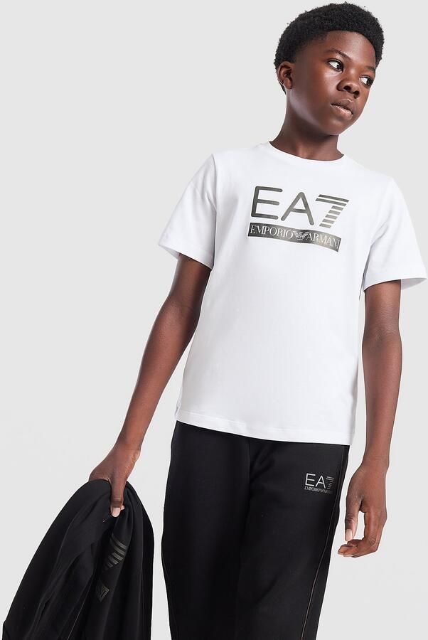 EA7 Emporio Ar i Train Large Logo T-Shirt Junior Wit Kind Wit