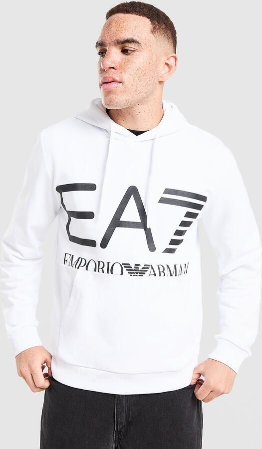 EA7 Emporio Armani Train Logo Hoodie Wit- Heren Wit