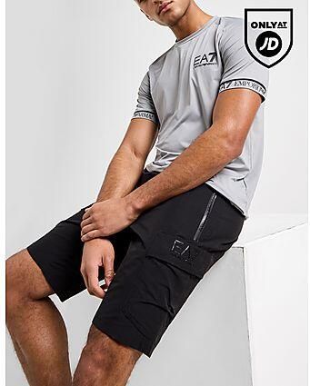 EA7 Emporio Armani Woven Tech Cargo Shorts Black- Heren Black