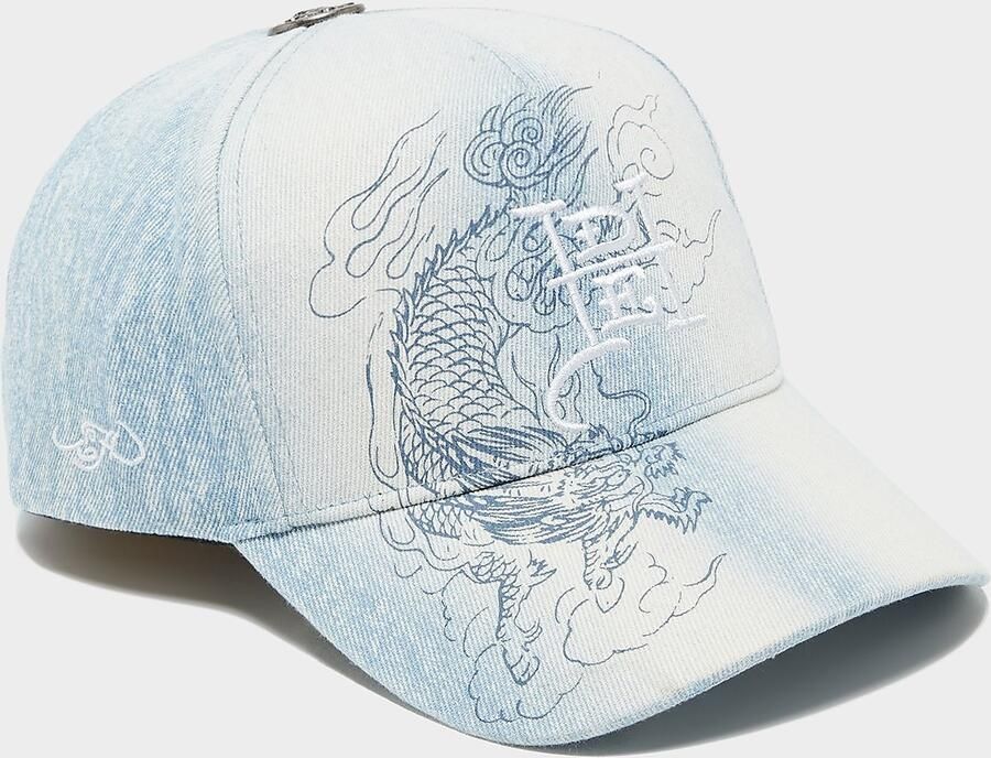Ed Hardy Dragon Washed Denim Cap Blauw- Dames Blauw