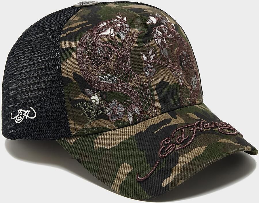 Ed Hardy Snake Trucker Cap Groen- Dames Groen