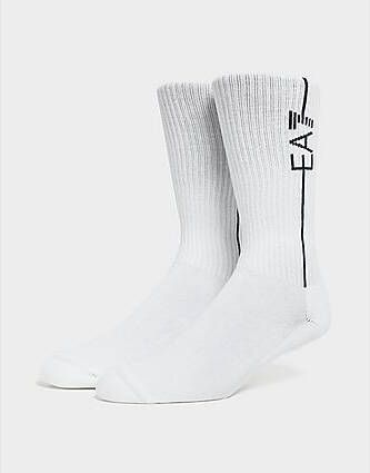 Emporio Armani EA7 2-Pack Crew Socks White- Dames