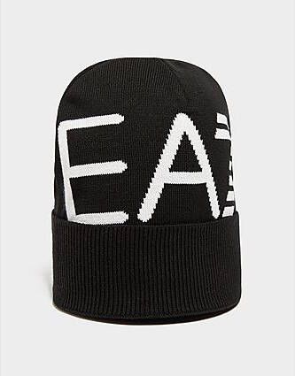 Emporio Armani EA7 Cuffed Beanie Hat Black- Dames