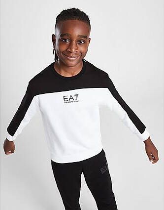 Emporio Ar i EA7 Cut & Sew Crew Sweatshirt Junior White
