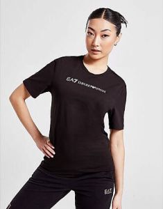 Emporio Armani EA7 Logo Boyfriend T-Shirt Black- Dames