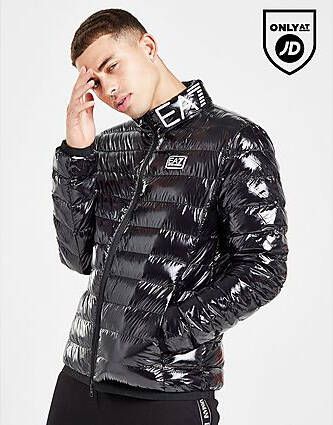 Emporio Armani EA7 Shiny Puffer Jacket Black- Heren